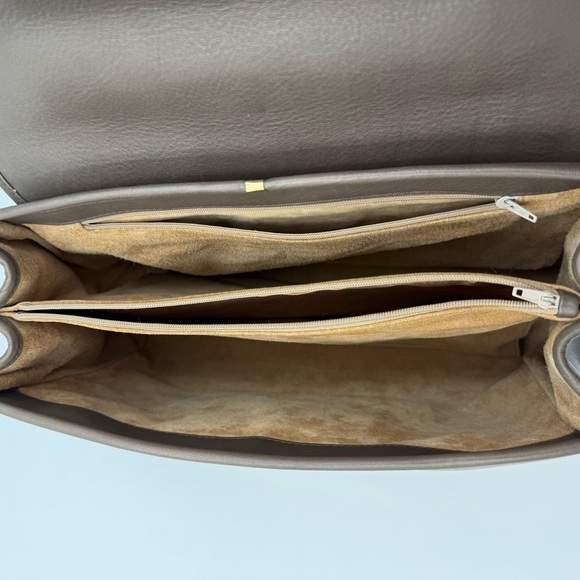 COLOMBO 1937 MILANO • Grey w/ Black Exotic Genuine LIZARD 30 Bag • Made in ITALY - Picture 12 of 13